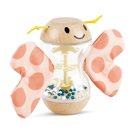 HAPE Неваляшка игрушка Бисерный дождь "Бабочка"