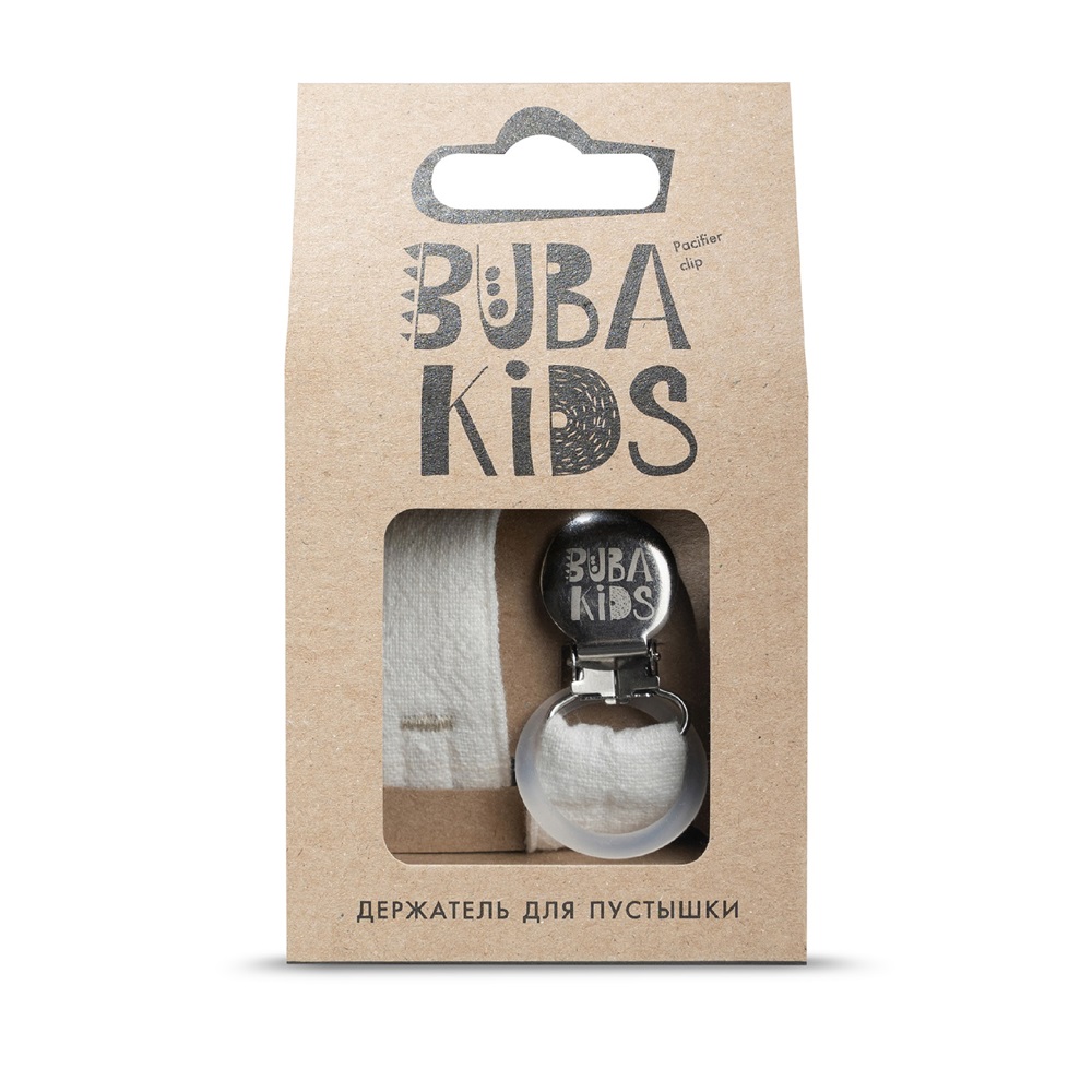 BUBA Kids Держатель для пустышки из крапивы Рами Белоснежный